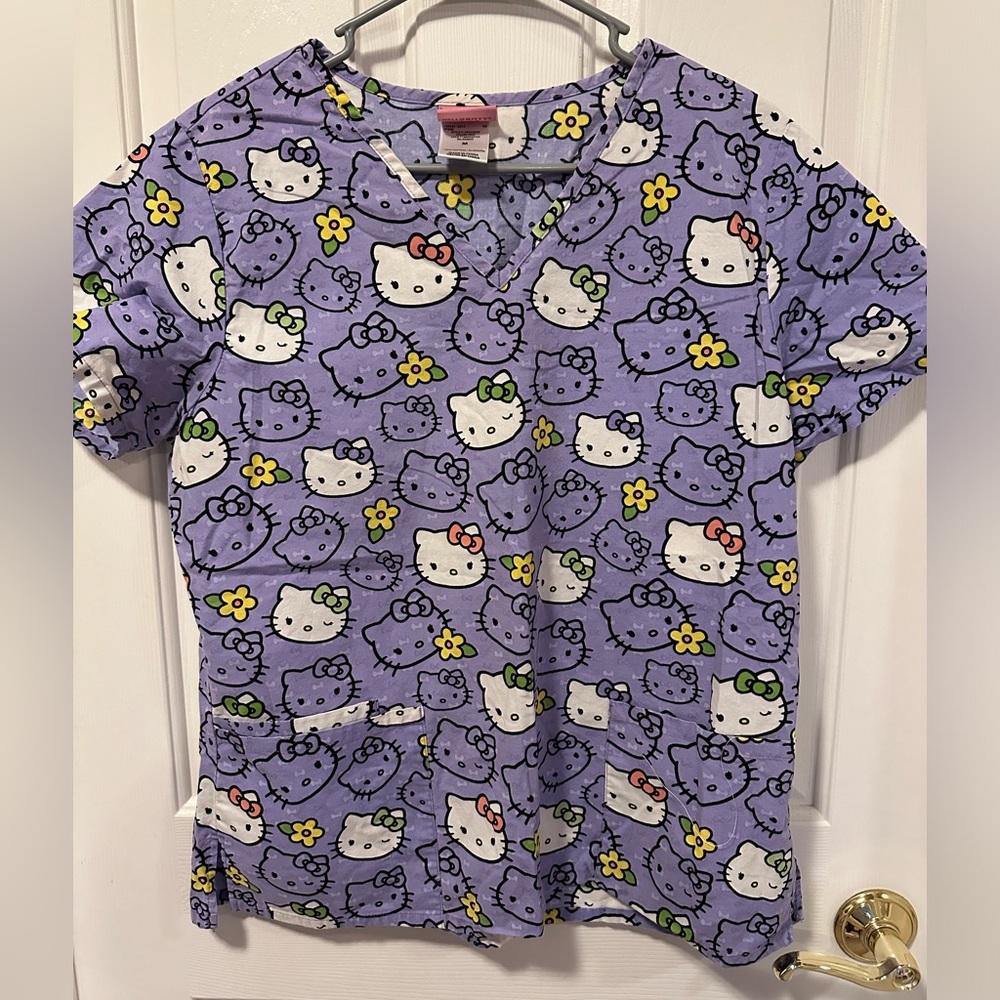 Hello Kitty brand scrub top. Medium